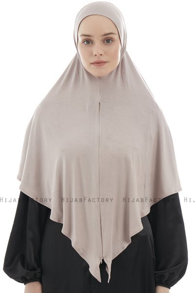  Ajda - Hijab Grigio Pietra Con Cerniera