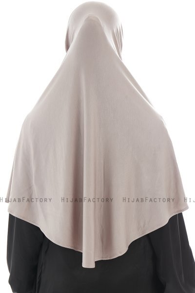  Ajda - Hijab Grigio Pietra Con Cerniera