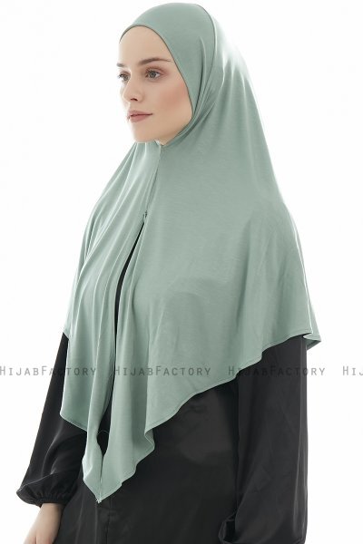  Ajda - Hijab Verde Con Cerniera