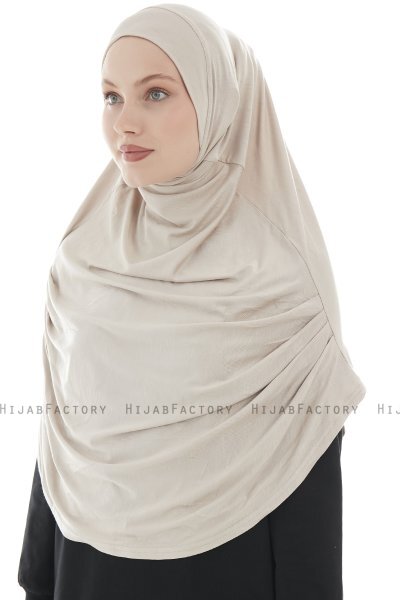 Roxelana - Hijab Al Amira Taupe Chiaro Lunga