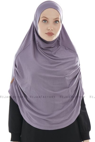 Roxelana - Hijab Al Amira Viola Scuro Lunga