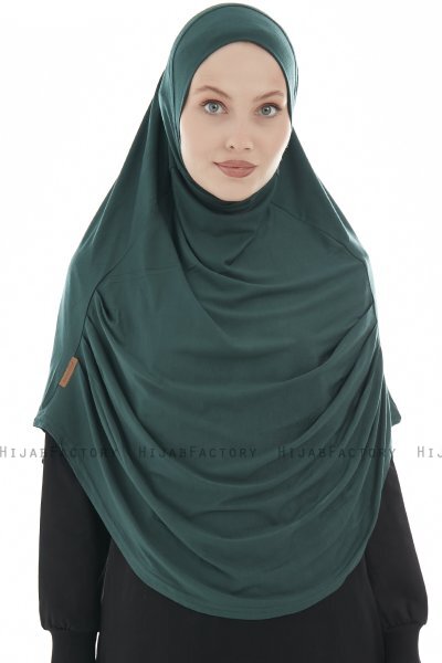 Roxelana - Hijab Al Amira Verde Scuro Lunga