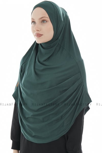 Roxelana - Hijab Al Amira Verde Scuro Lunga