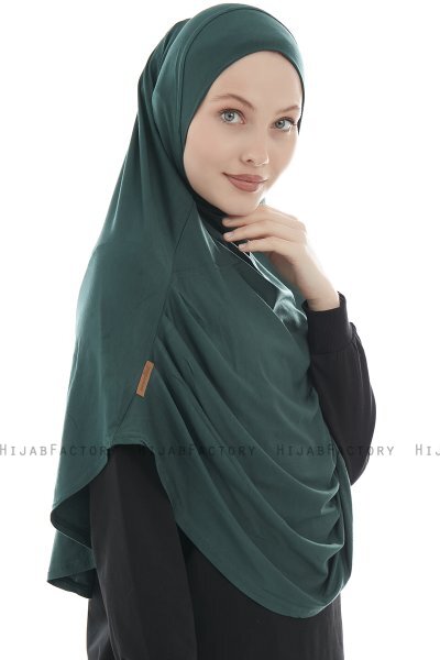 Roxelana - Hijab Al Amira Verde Scuro Lunga