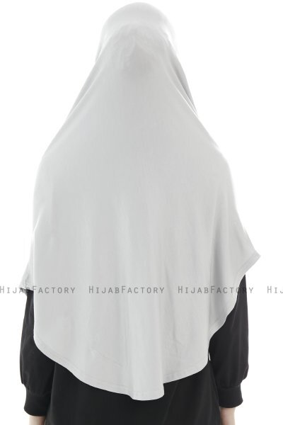 Roxelana - Hijab Al Amira Grigio Chiaro Lunga