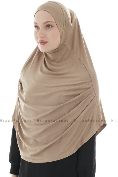 Roxelana - Hijab Al Amira Marrone Chiaro Lunga