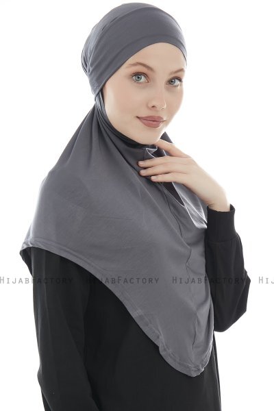 Sefa - Hijab Al Amira Grigio Scuro One-Piece