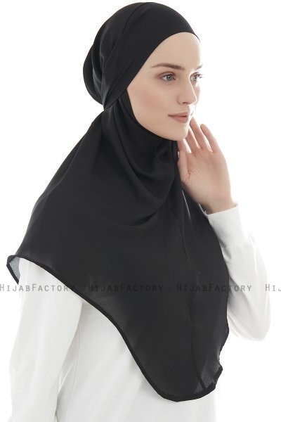 Ebrar - Hijab Al Amira Crepe Chiffon Nero