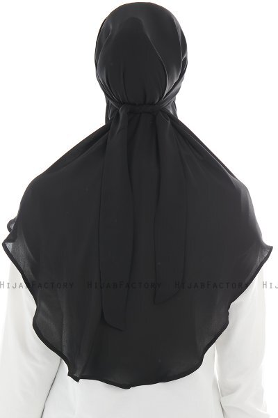 Ebrar - Hijab Al Amira Crepe Chiffon Nero