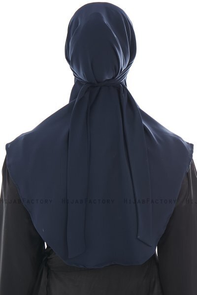Ebrar - Hijab Al Amira Crepe Chiffon Blu Navy