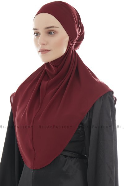 Ebrar - Hijab Al Amira Crepe Chiffon Bordò