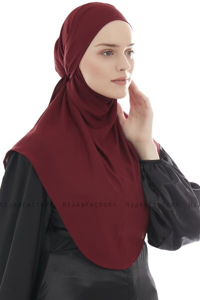 Ebrar - Hijab Al Amira Crepe Chiffon Bordò