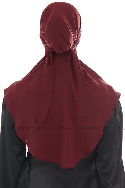Ebrar - Hijab Al Amira Crepe Chiffon Bordò