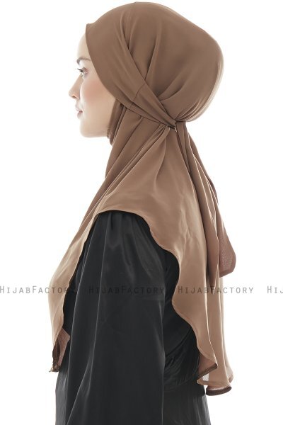 Ebrar - Hijab Al Amira Crepe Chiffon Marrone