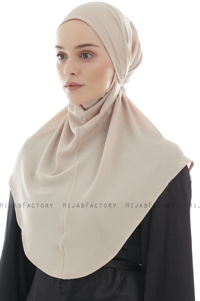 Ebrar - Hijab Al Amira Crepe Chiffon Taupe Chiaro