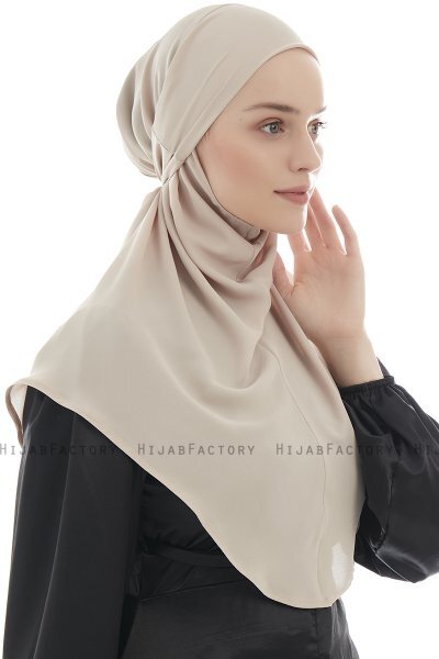 Ebrar - Hijab Al Amira Crepe Chiffon Taupe Chiaro