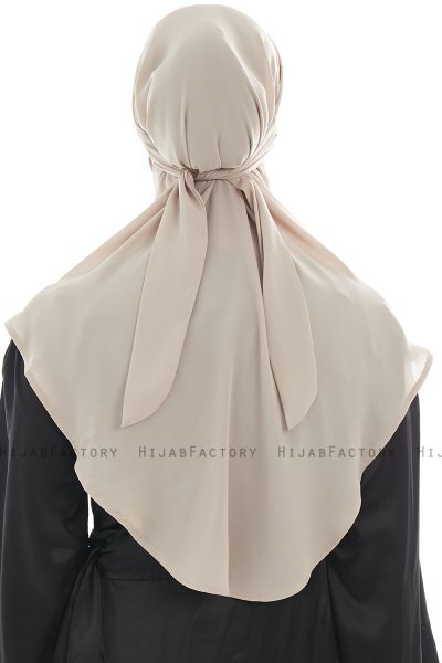 Ebrar - Hijab Al Amira Crepe Chiffon Taupe Chiaro