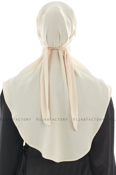 Ebrar - Hijab Al Amira Crepe Chiffon Beige Chiaro