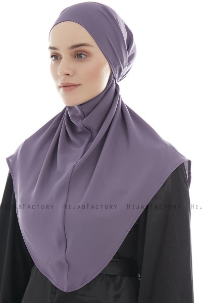 Ebrar - Hijab Al Amira Crepe Chiffon Viola Scuro