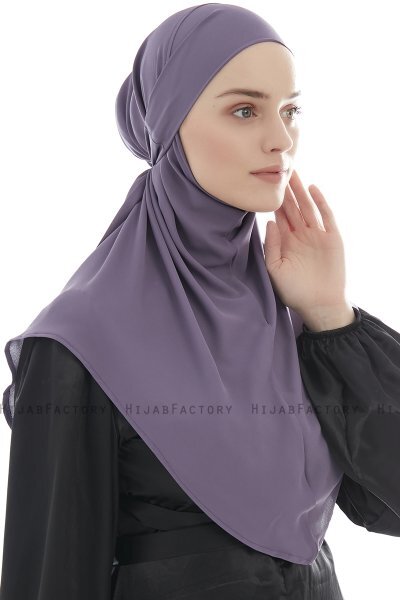 Ebrar - Hijab Al Amira Crepe Chiffon Viola Scuro