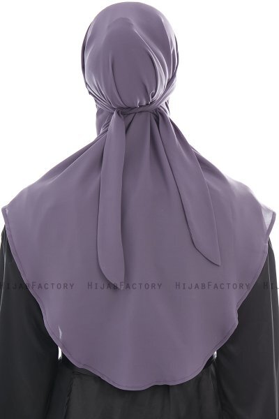 Ebrar - Hijab Al Amira Crepe Chiffon Viola Scuro