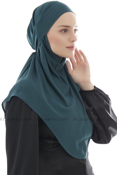 Ebrar - Hijab Al Amira Crepe Chiffon Verde Scuro