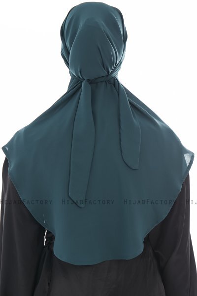 Ebrar - Hijab Al Amira Crepe Chiffon Verde Scuro