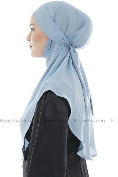 Ebrar - Hijab Al Amira Crepe Chiffon Azzurro