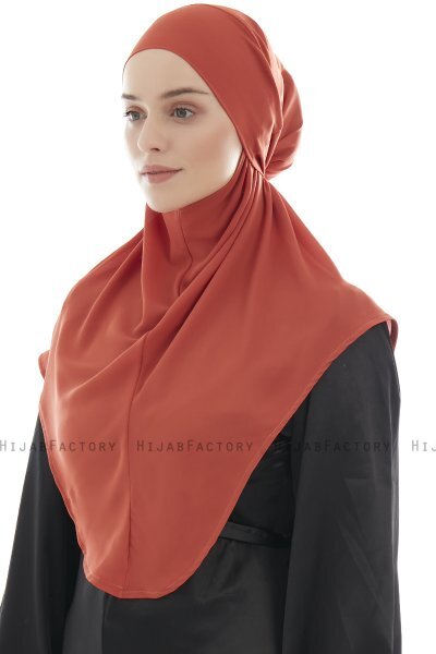 Ebrar - Hijab Al Amira Crepe Chiffon Rosso Mattone