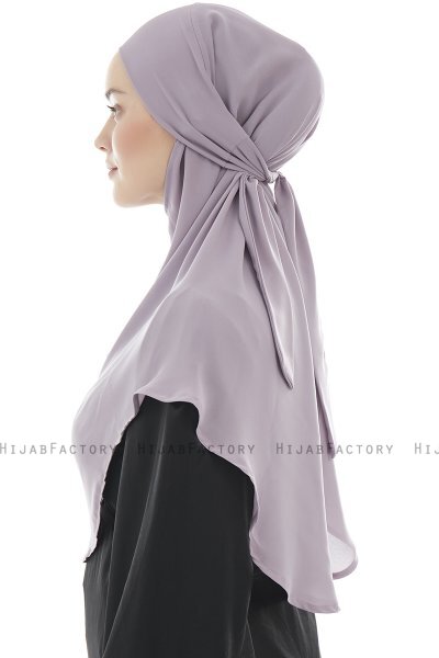 Ebrar - Hijab Al Amira Crepe Chiffon Grigio Pietra