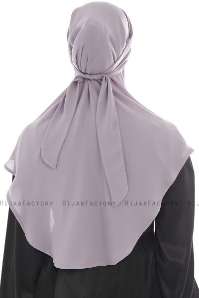 Ebrar - Hijab Al Amira Crepe Chiffon Grigio Pietra