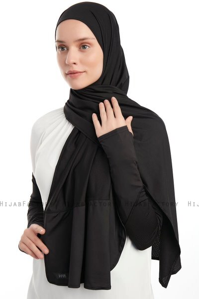 Azize - Pro Scarf Sport Hijab Set Nero