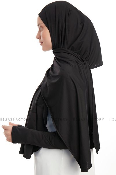 Azize - Pro Scarf Sport Hijab Set Nero