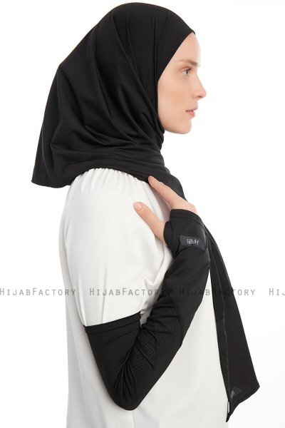 Azize - Pro Scarf Sport Hijab Set Nero