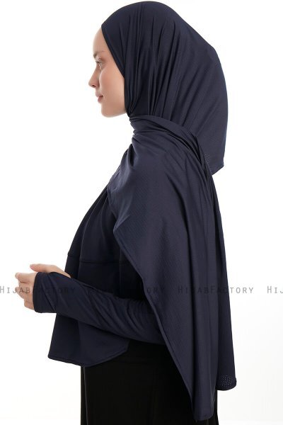 Azize - Pro Scarf Sport Hijab Set Blu Navy