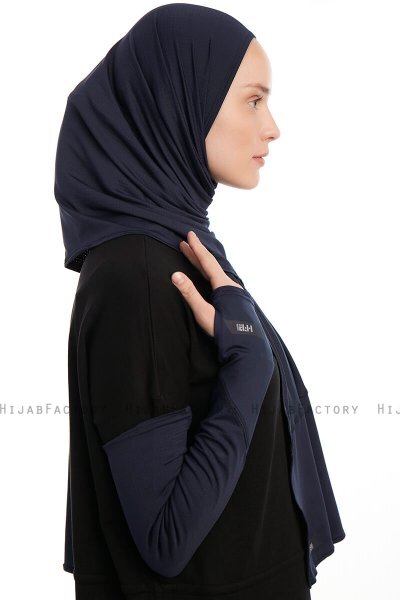 Azize - Pro Scarf Sport Hijab Set Blu Navy