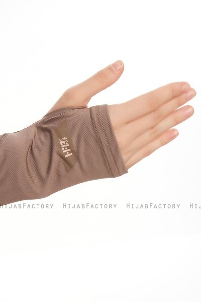 Azize - Pro Scarf Sport Hijab Set Taupe Scuro