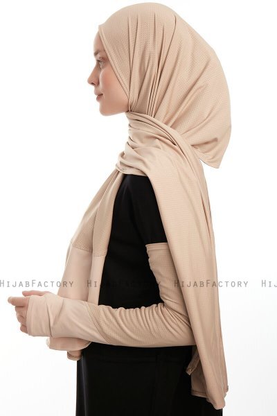 Azize - Pro Scarf Sport Hijab Set Taupe Chiaro
