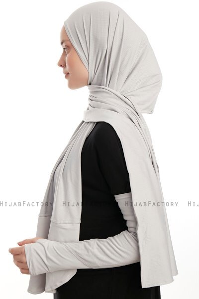 Azize - Pro Scarf Sport Hijab Set Grigio Chiaro