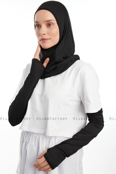 Bayda - Pro Sport Hijab Set Nero