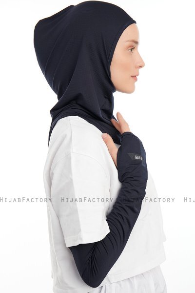 Bayda - Pro Sport Hijab Set Blu Navy