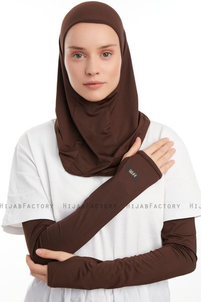 Bayda - Pro Sport Hijab Set Marrone