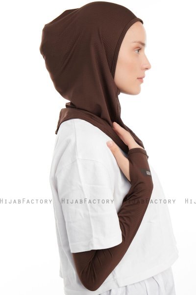 Bayda - Pro Sport Hijab Set Marrone