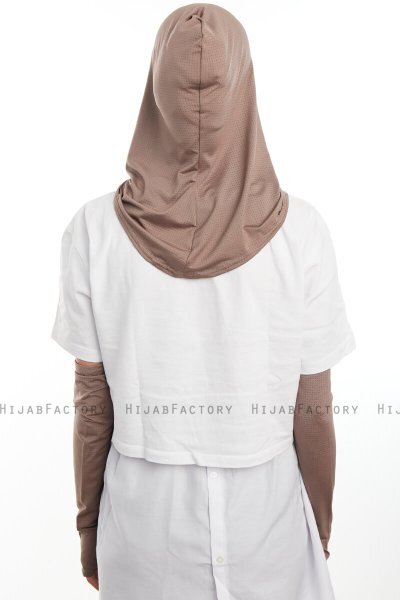 Bayda - Pro Sport Hijab Set Taupe Scuro