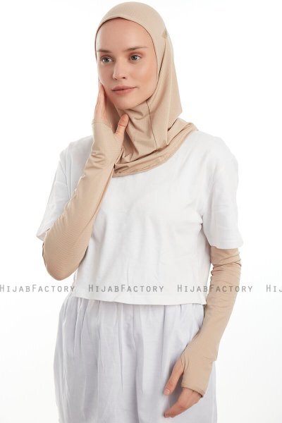 Bayda - Pro Sport Hijab Set Taupe Chiaro
