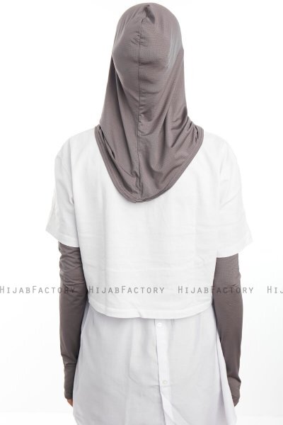 Bayda - Pro Sport Hijab Set Grigio Scuro