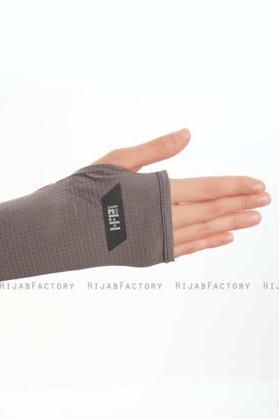 Bayda - Pro Sport Hijab Set Grigio Scuro