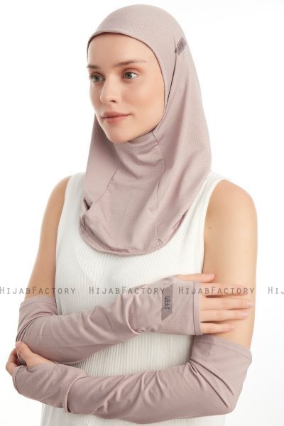 Bayda - Pro Sport Hijab Set Grigio Pietra