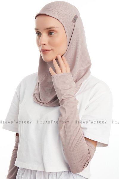Bayda - Pro Sport Hijab Set Grigio Pietra
