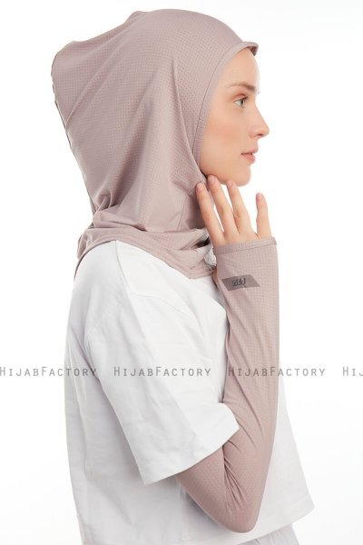 Bayda - Pro Sport Hijab Set Grigio Pietra
